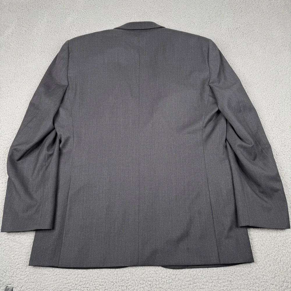 Jos A Bank Executive Suit Mens 44L 38W Charcoal Gray 100% Wool Tailored Fit